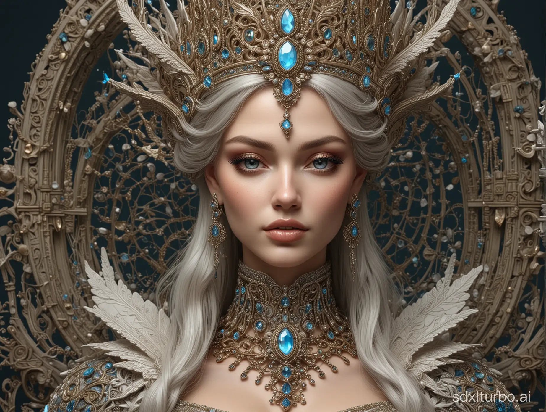 fantasy queen, intricate details, highly detailed, beautiful,