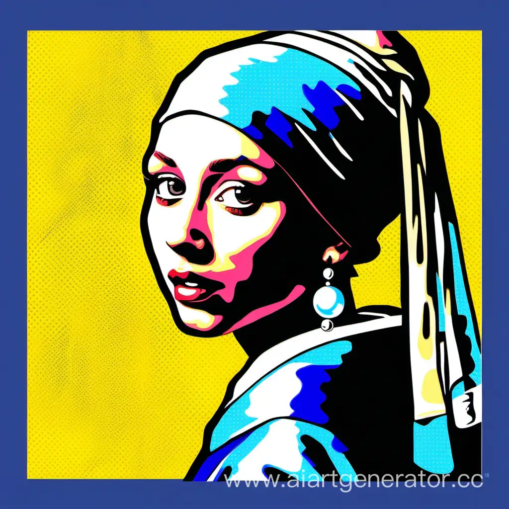 Rebellious-Girl-with-a-Pearl-Earring-Pop-Art-Twist