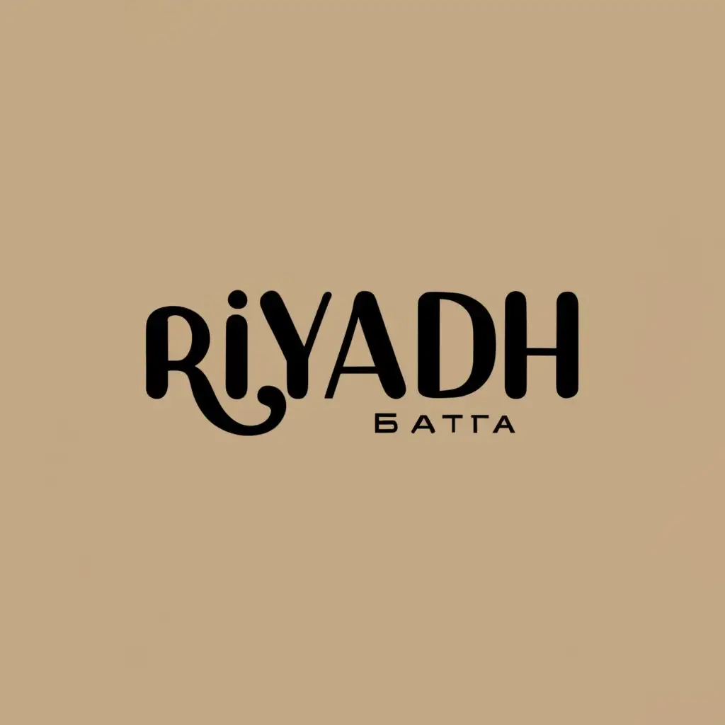 logo, fashion , with the text "riyadh", typography