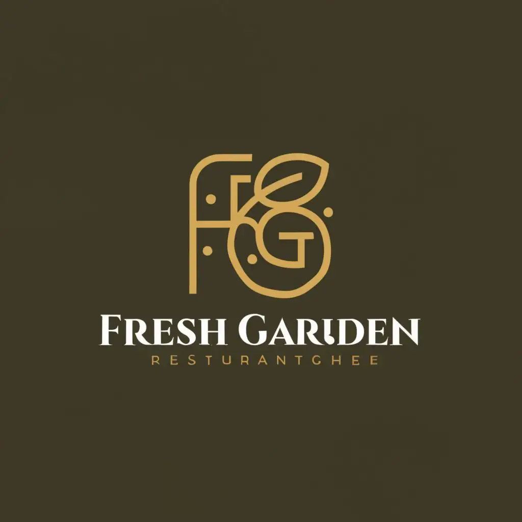 a logo design,with the text "Fresh Garden", main symbol:FG,Moderate,be used in Restaurant industry,clear background