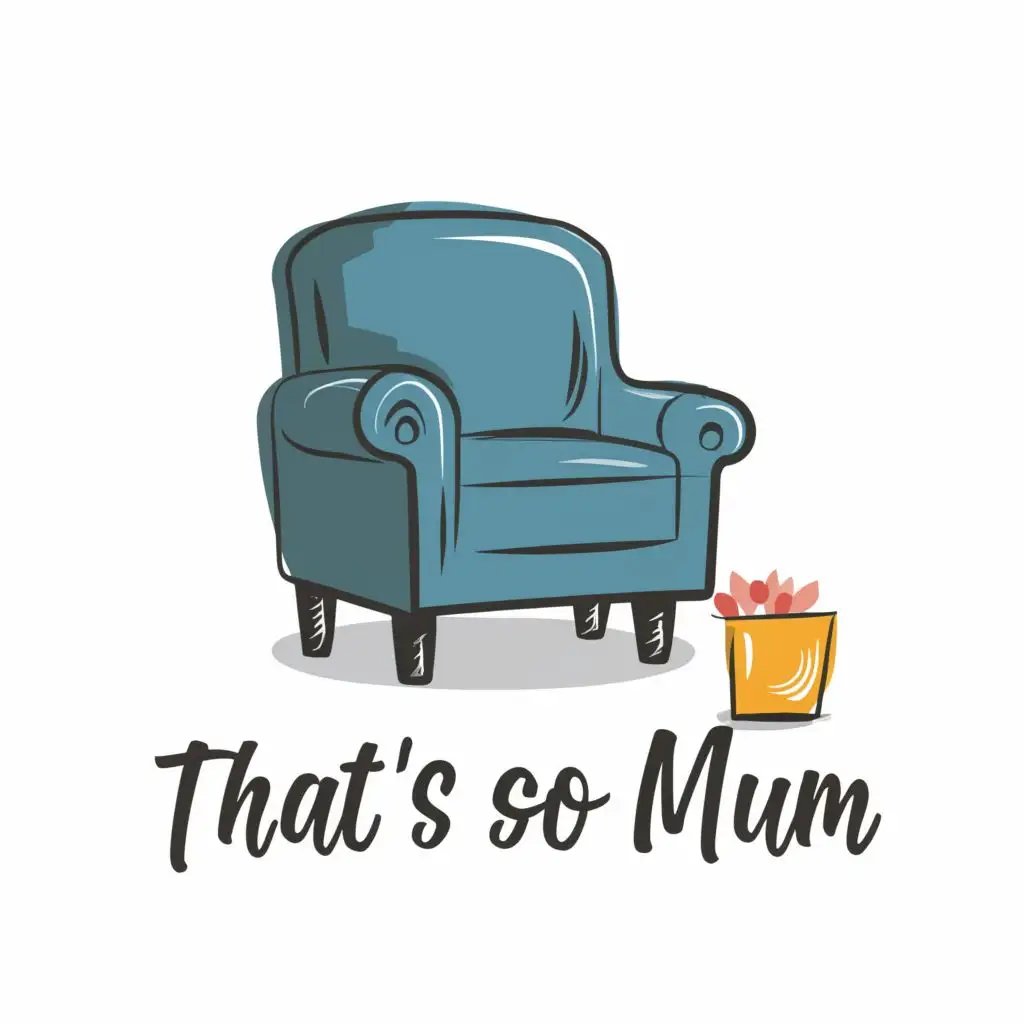 LOGO-Design-For-Thats-So-Mum-Cozy-Arm-Chair-with-Warm-Typography-for-Home-Family-Industry