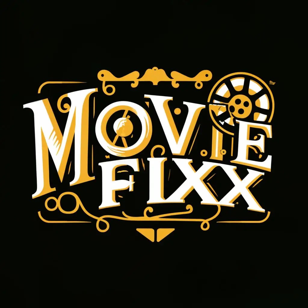a logo design,with the text "Movie Flix", main symbol:Movie,Moderate,be used in Entertainment industry,clear background