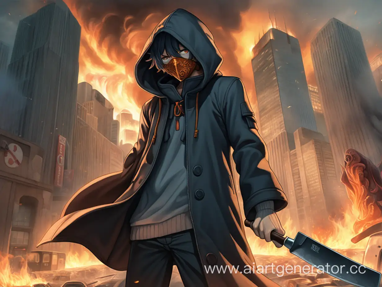 Mysterious-Anime-Figure-with-Cleaver-Amidst-Urban-Destruction