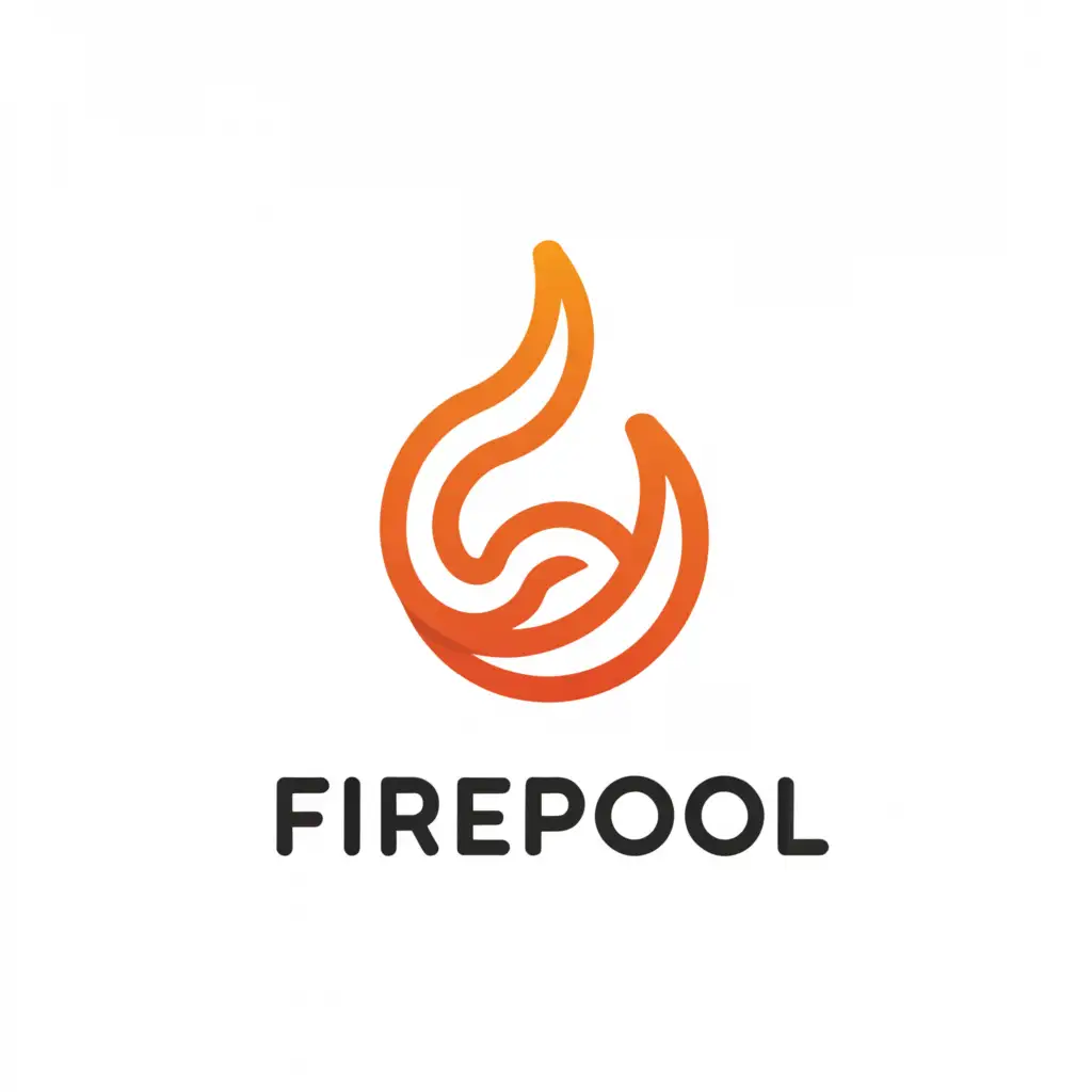 a logo design,with the text "FIREPOOL", main symbol:3D,Minimalistic,clear background