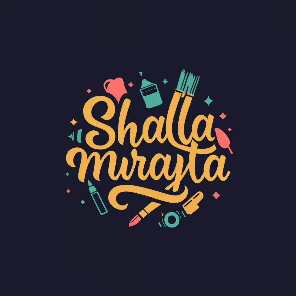 a logo design,with the text "Shala Murayta", main symbol:Various Items,Moderate,clear background
