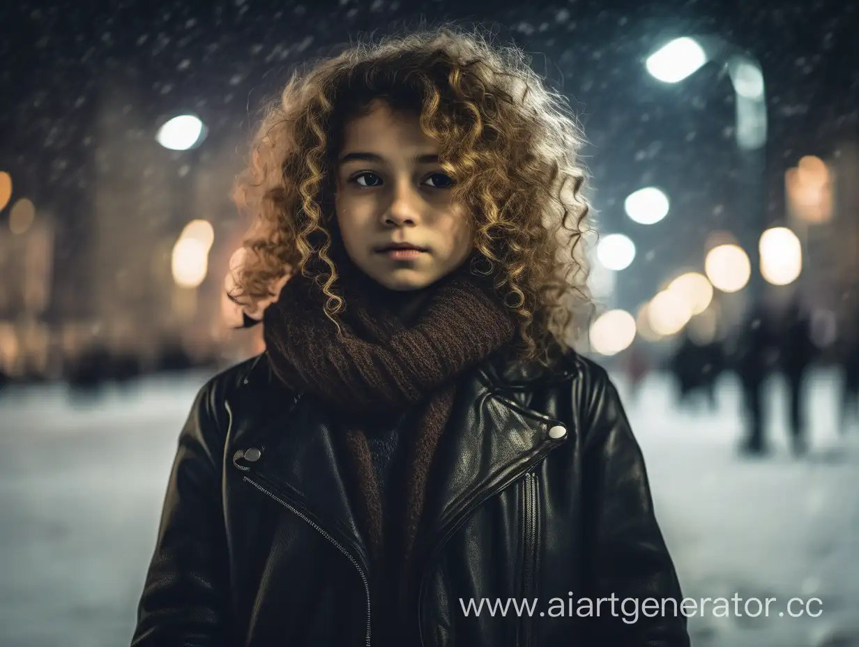 Lonely-CurlyHaired-Girl-in-Winter-City