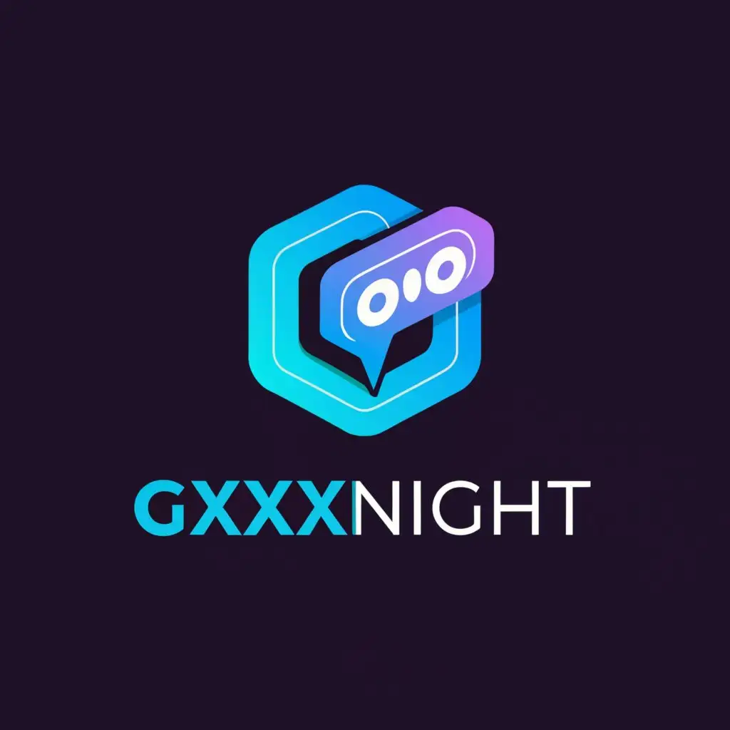 a logo design,with the text "GxxxNight", main symbol:chatroom,complex,be used in Real Estate industry,clear background