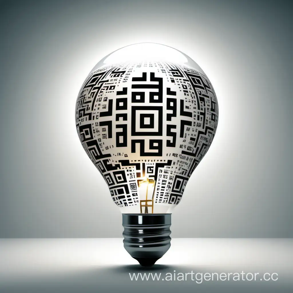 Abstract-Spherical-Arabesque-with-QR-Code-in-Light-Bulb-for-MelnikovVG