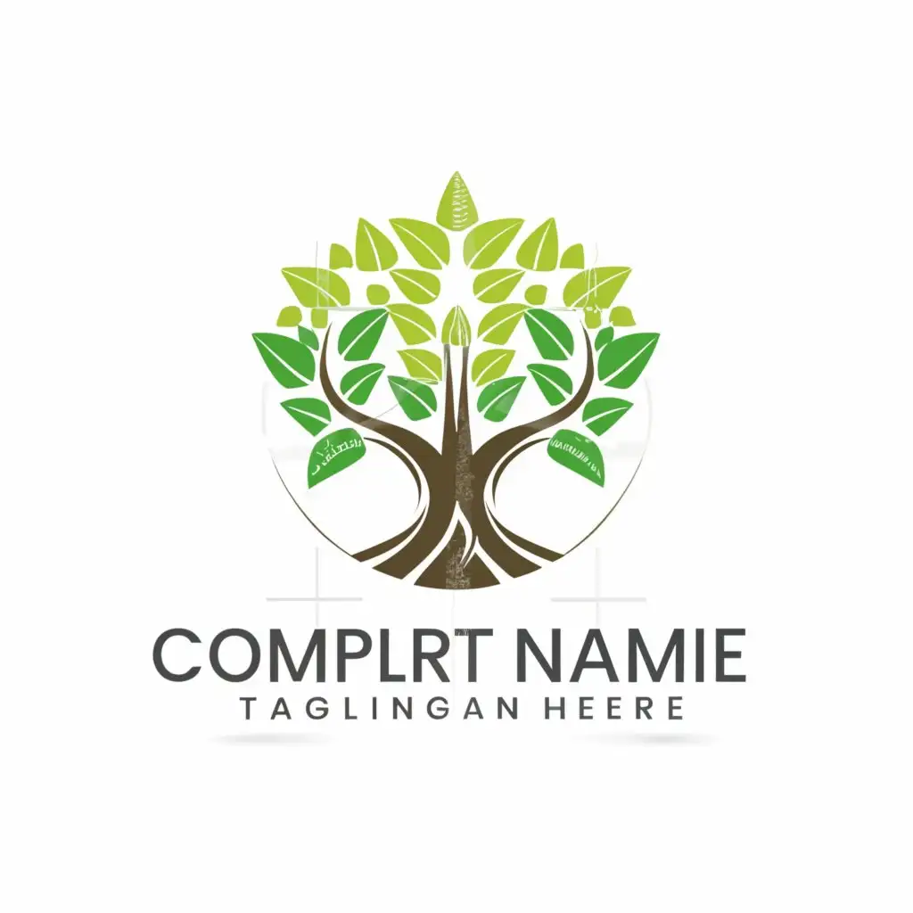 a logo design,with the text "Trees, green, nature, Environment, planting", main symbol:Nature trees,complex,clear background