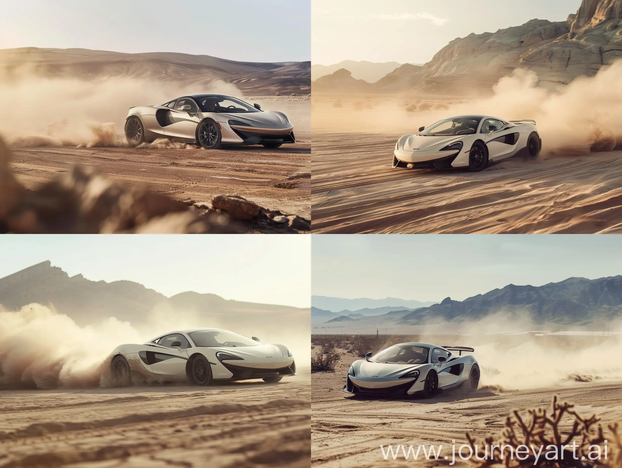 سيارة ماكلارين, الصحراء, الغبار محيط بالسيارة