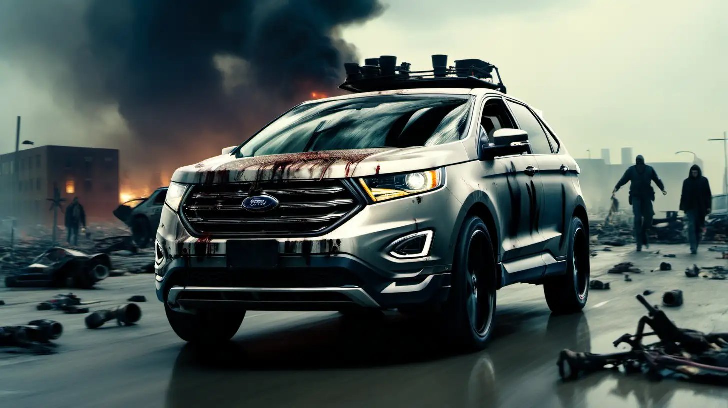 Ford Edge SUV in Apocalyptic Scene Urban Survival Vehicle