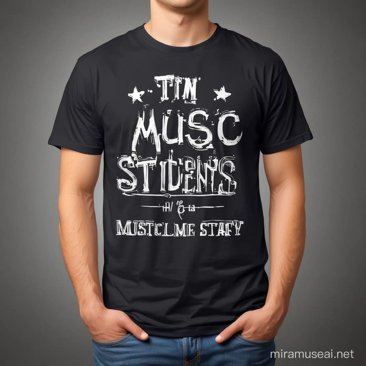 A college t-shirt that symbolise I'm a Music student