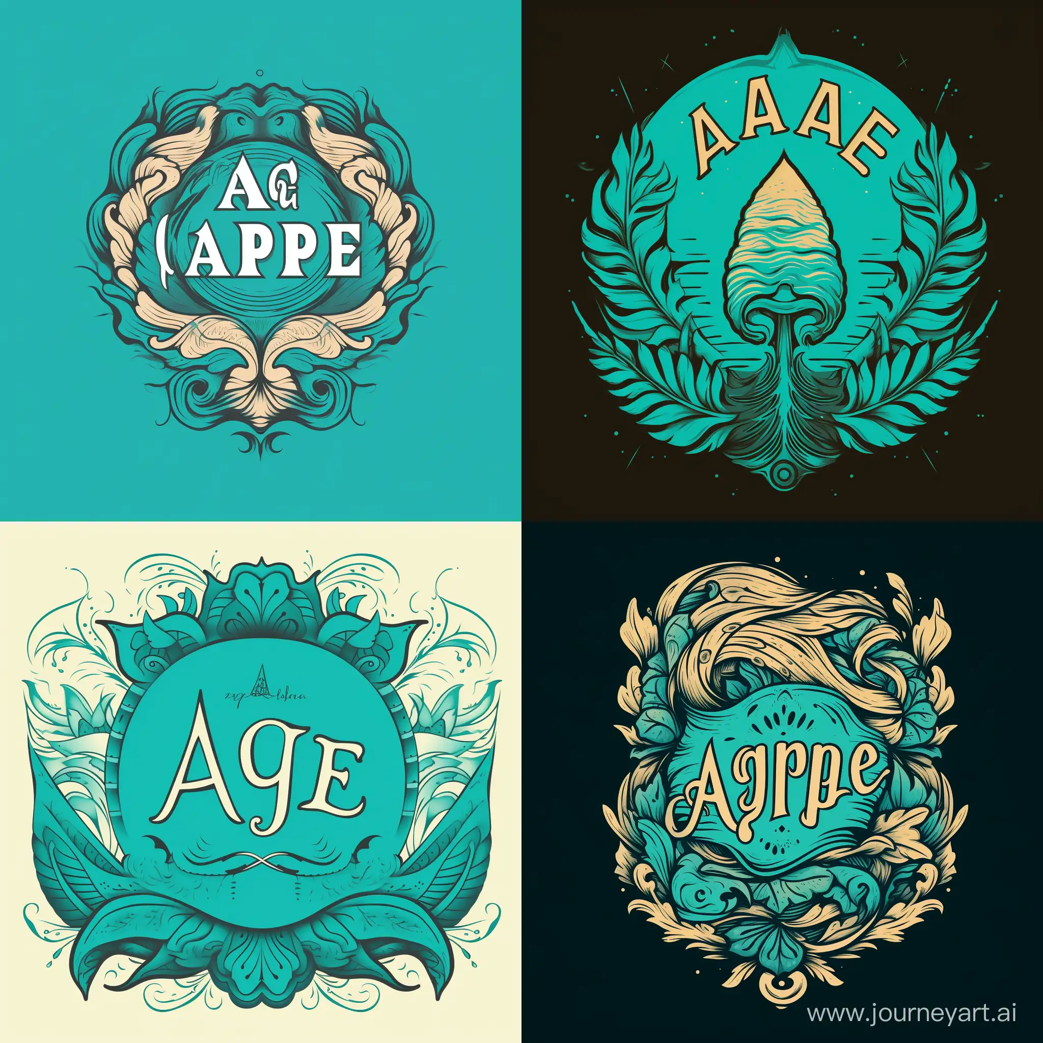 Turquoise-Agape-Logo-Design-in-Square-Format