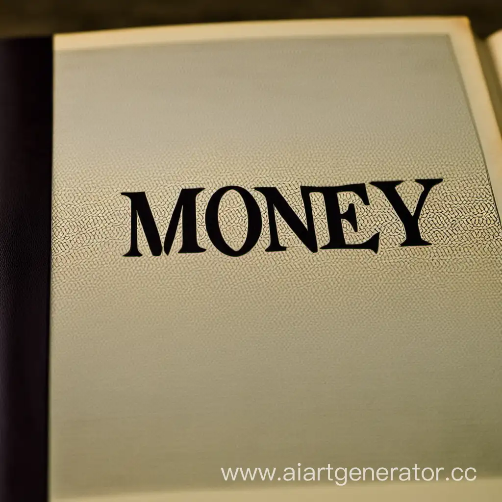 Книга с надписью "деньги"
