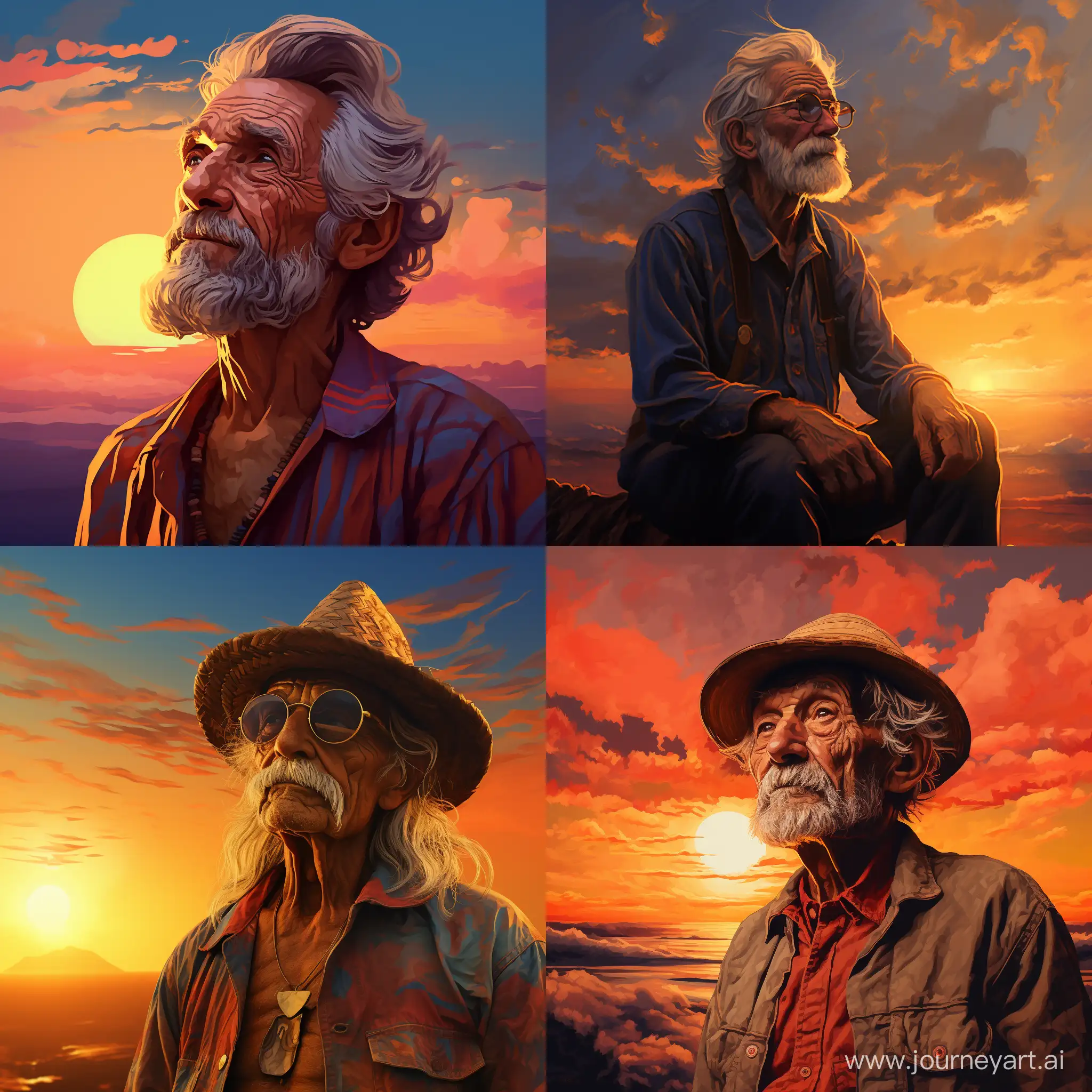 Tranquil-Sunset-Portrait-of-an-Elderly-Man
