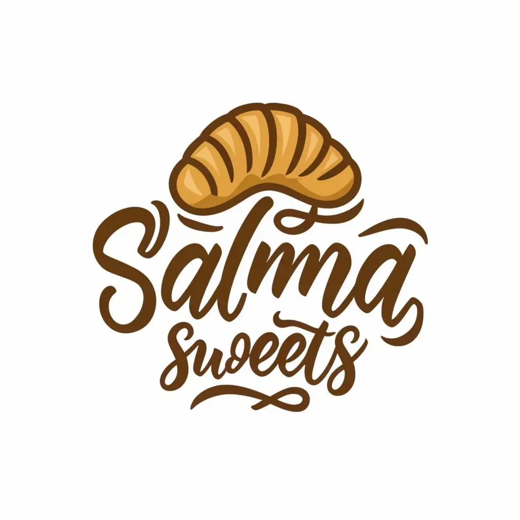 LOGO-Design-for-Salma-Sweets-Tempting-Pastry-Imagery-with-Elegant-Typography