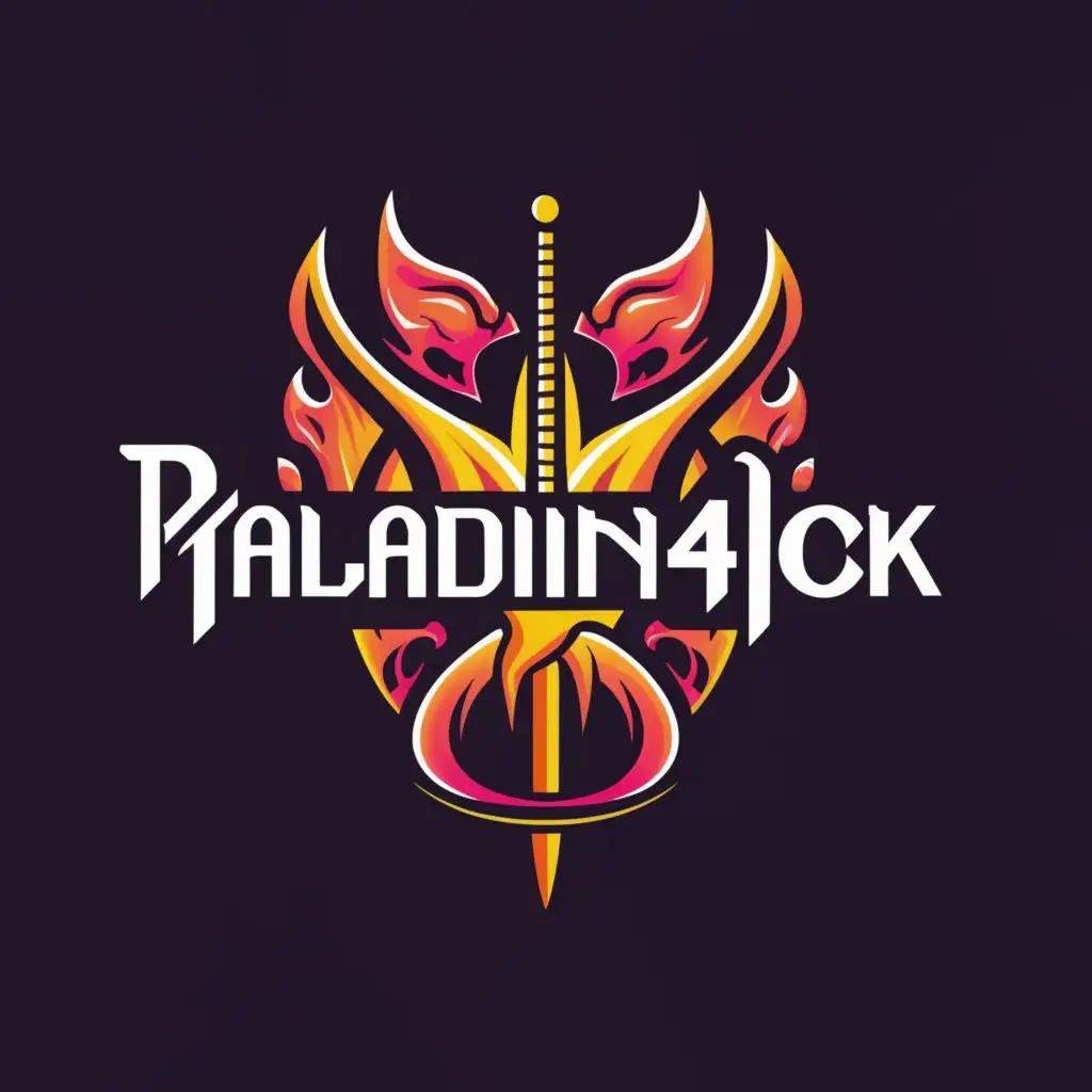 a logo design,with the text "Paladin4ick", main symbol:Paladin, sword, dragon. snake girl,Moderate,clear background