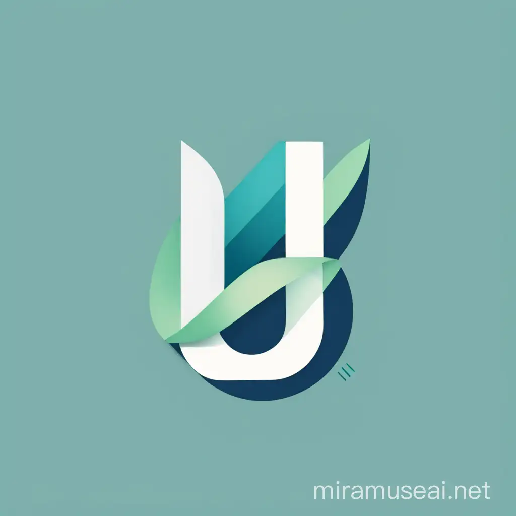 logo for IT Club with some green and white-blue colours in minimalism style
