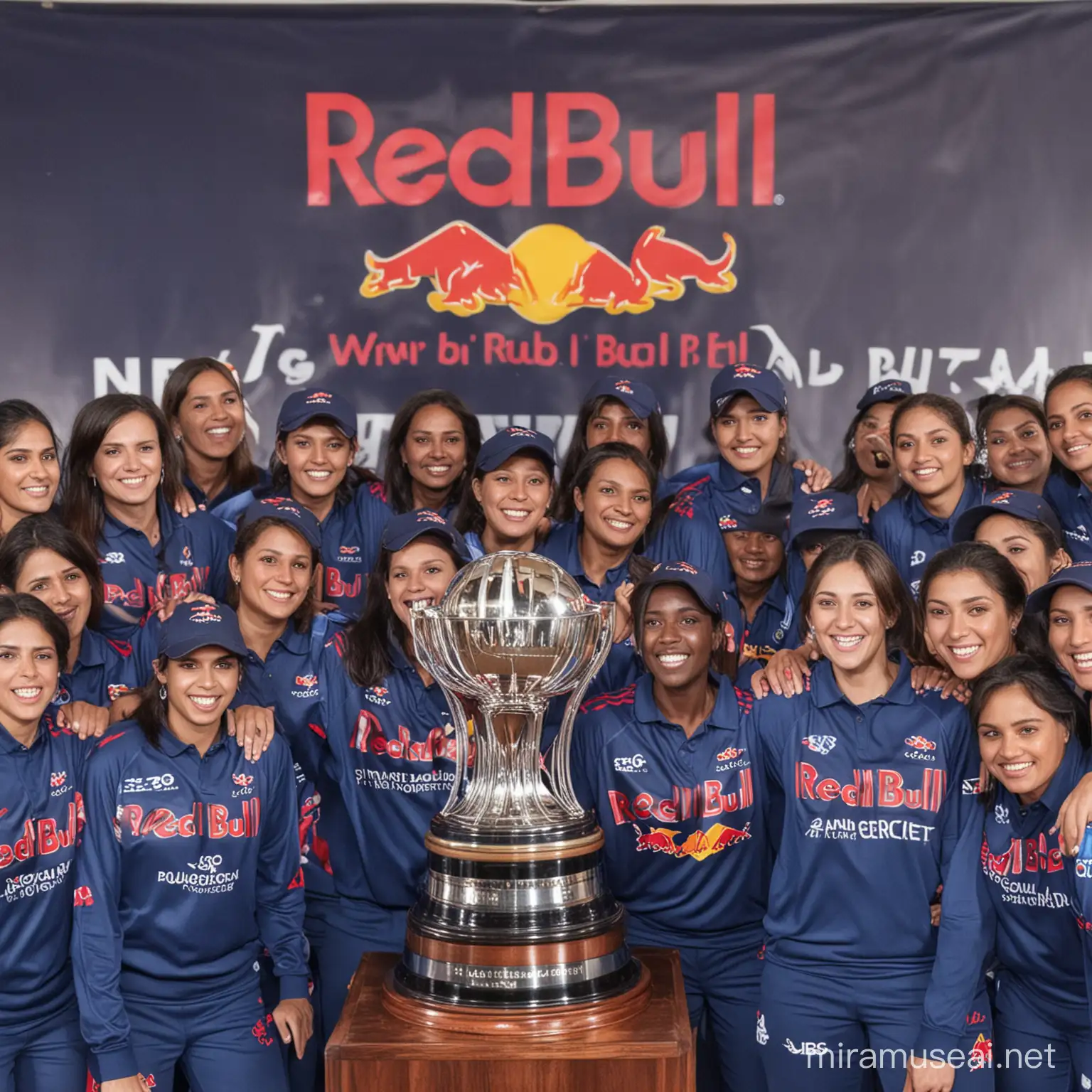 RED BULL trophy tour for womens cricket league
