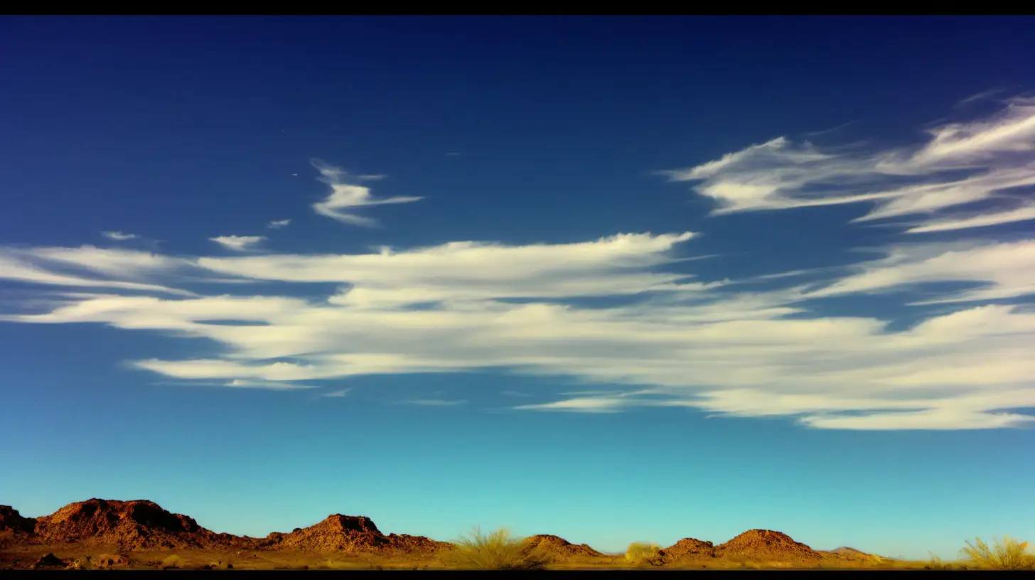 Vibrant CartoonStyle Desert Sky Afternoon