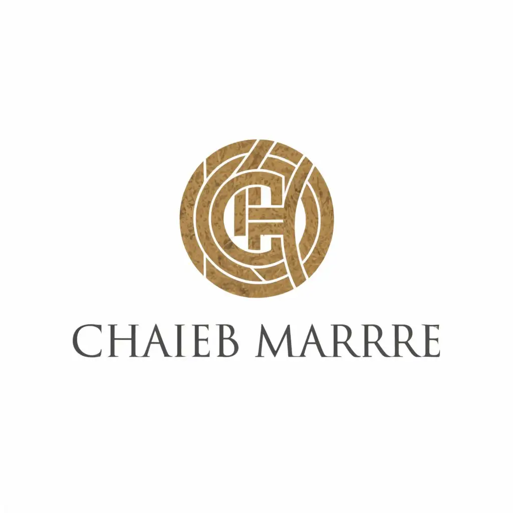 a logo design,with the text CHAIEB MARBRE, main symbol:CH,Moderate,clear background