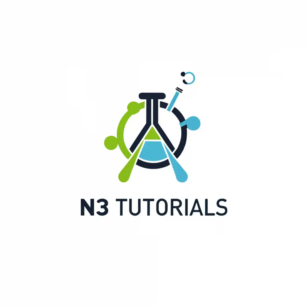 a logo design,with the text "N3 TUTORIALS", main symbol:RELATED TO SCIENCE EDUCATION,Moderate,be used in Education industry,clear background