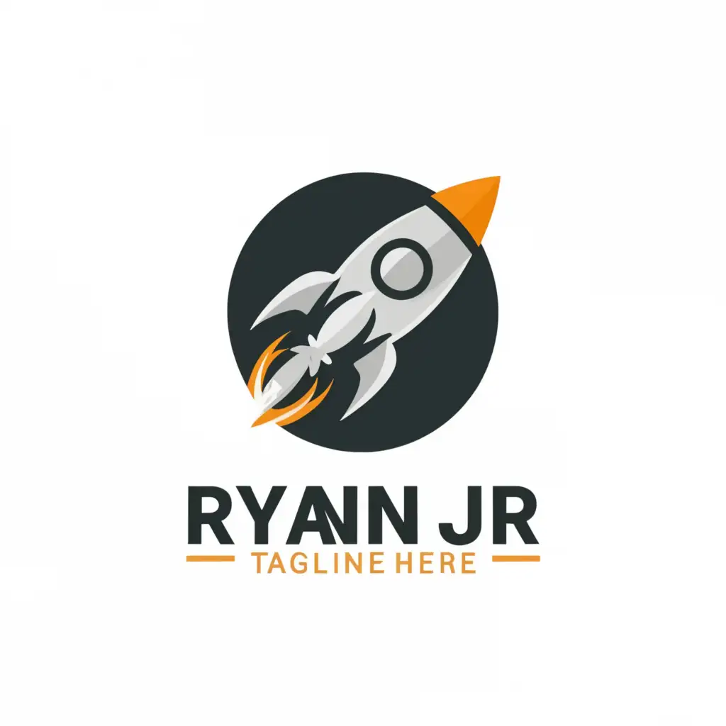 a logo design,with the text "Ryan Jr", main symbol:in space,Moderate,clear background