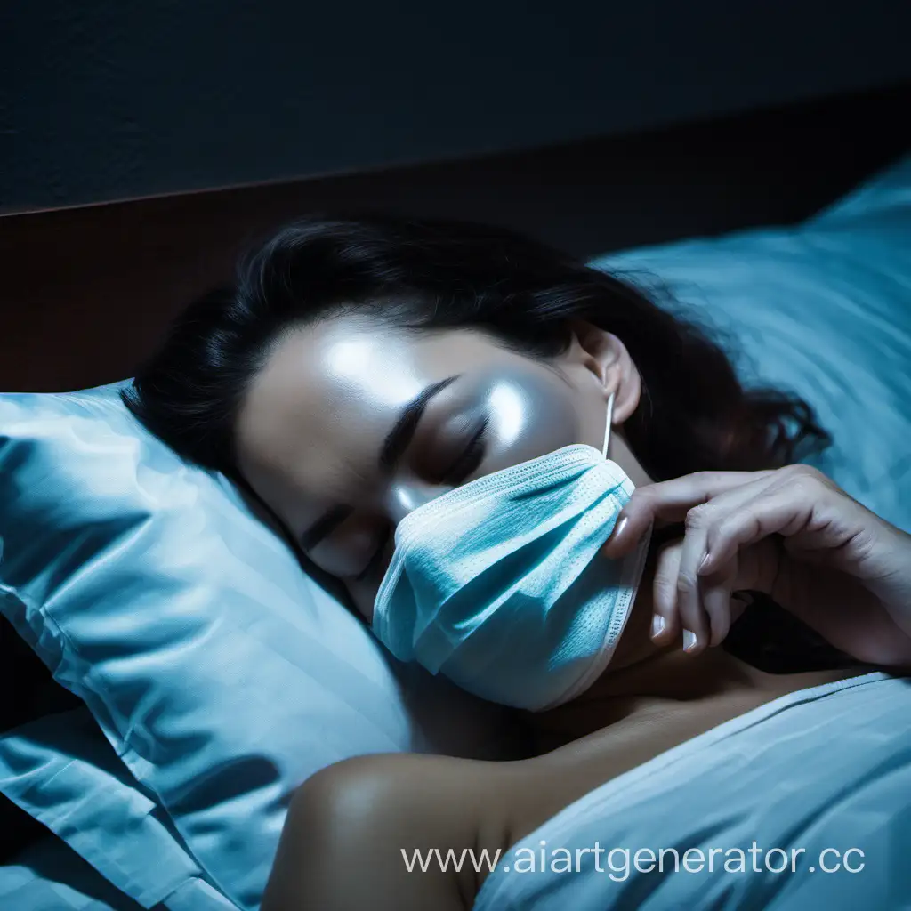 Woman-Sleeping-Peacefully-with-Nighttime-Face-Mask