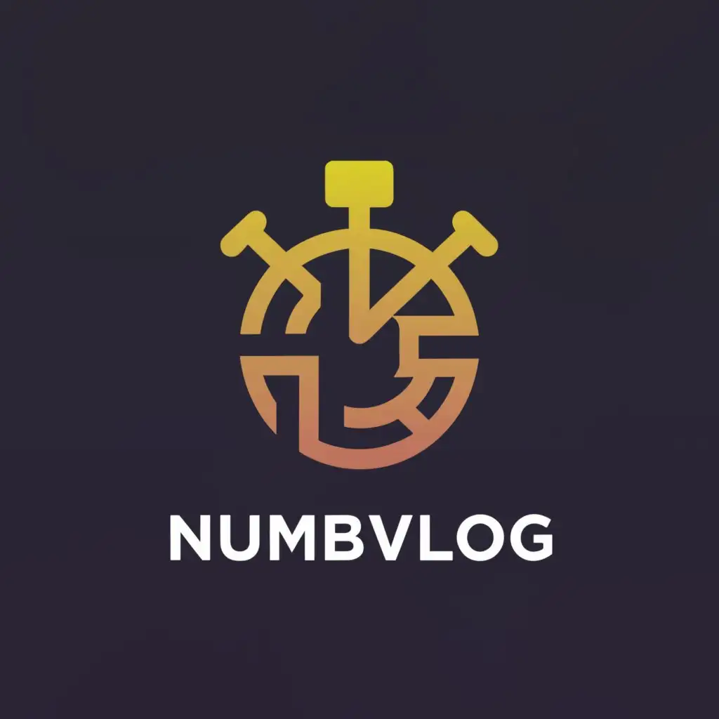 a logo design,with the text "numbvlog", main symbol:animetime,Moderate,clear background
