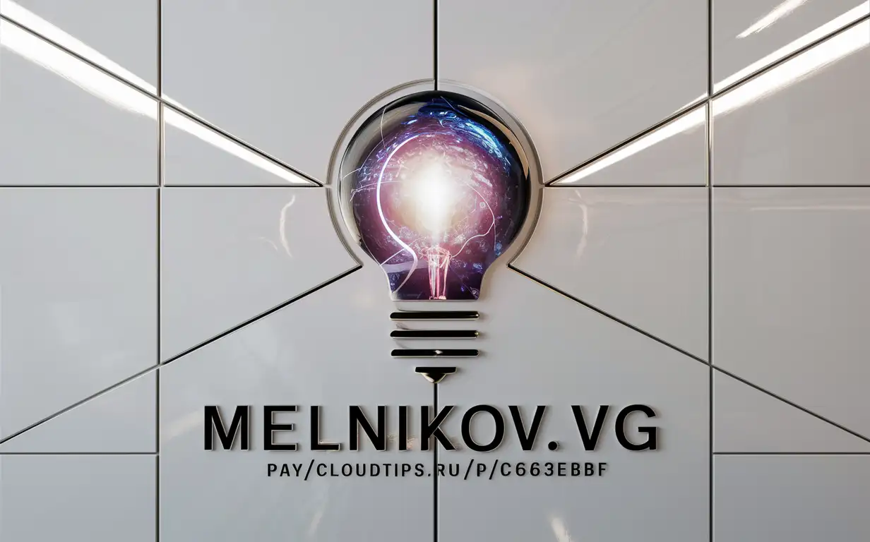 The logo similar to "Melnikov.VG", clean white background, abstract light bulb, luminescent design technology, https://pay.cloudtips.ru/p/cb63eb8f

^^^^^^^^^^^^^^^^^^^^^