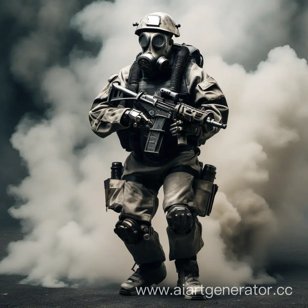 Futuristic-Soldier-Robot-Wearing-a-Menacing-Gas-Mask