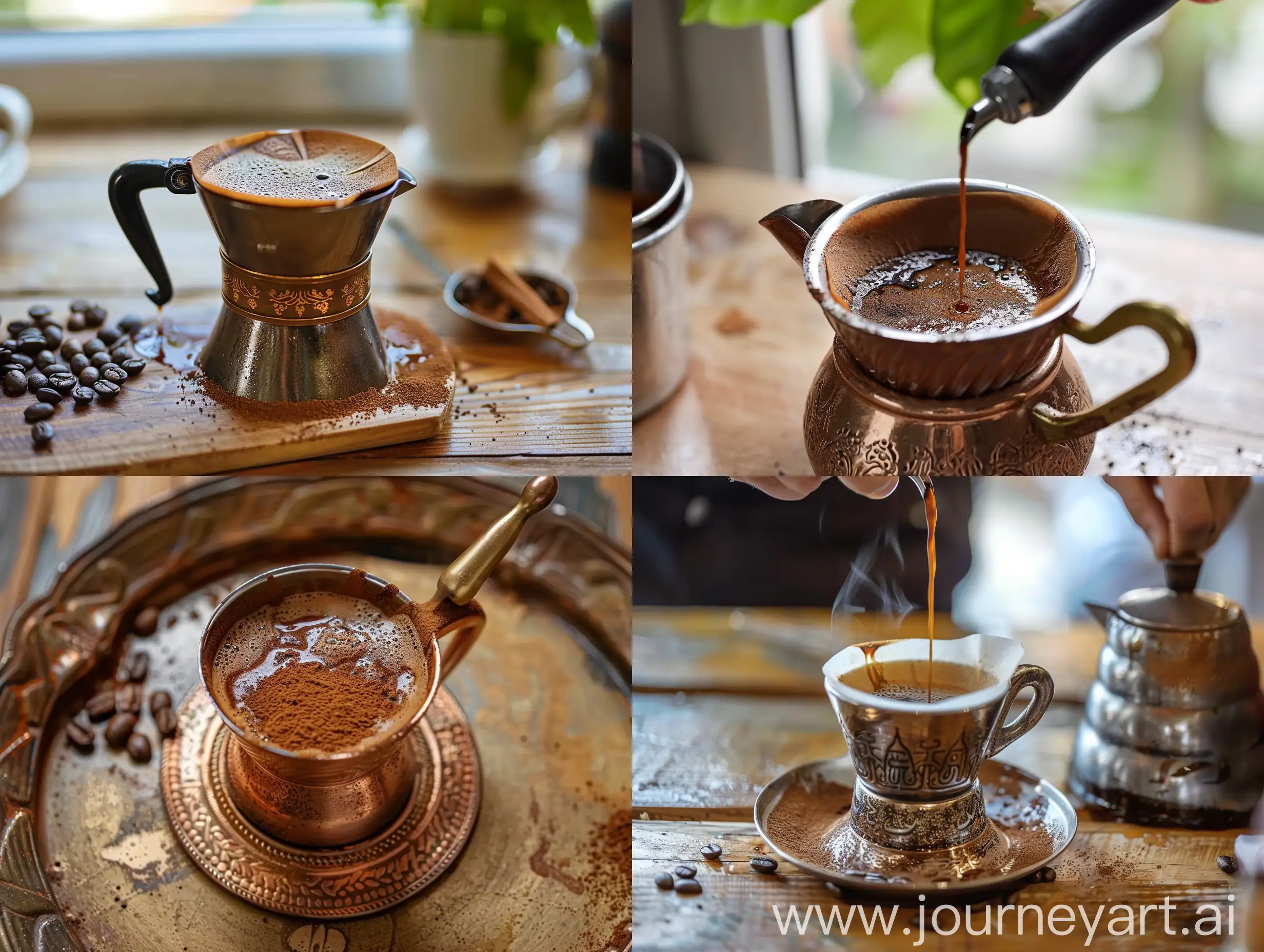Traditional-Turkish-Coffee-Preparation-in-a-Turkish-Coffee-Pot