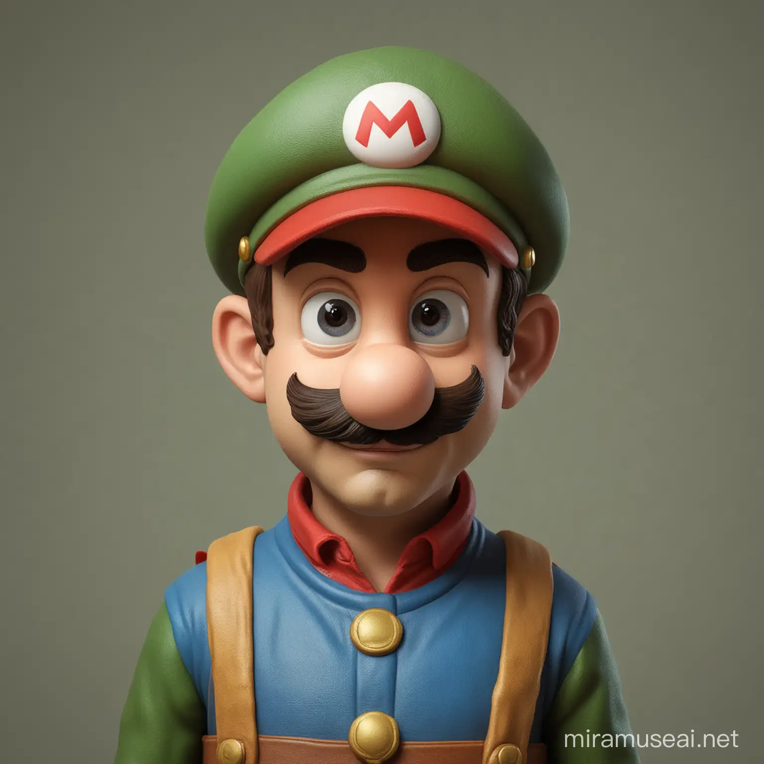 Masterpiece Anthro Portrait Realistic Mario in Renaissance Outfit