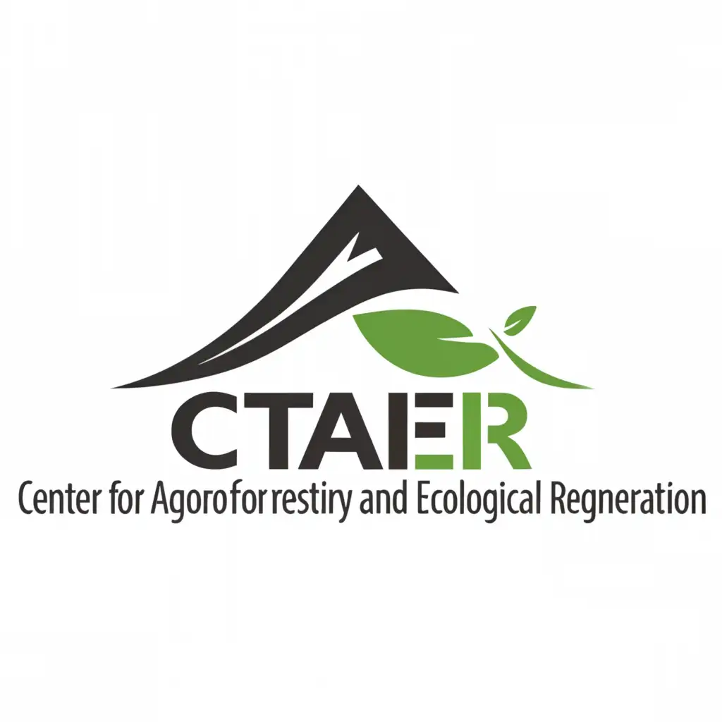 a logo design,with the text 'Center for Agroforestry and Ecological Regeneration (CTAER)', main symbol:mountain,Moderate,clear background