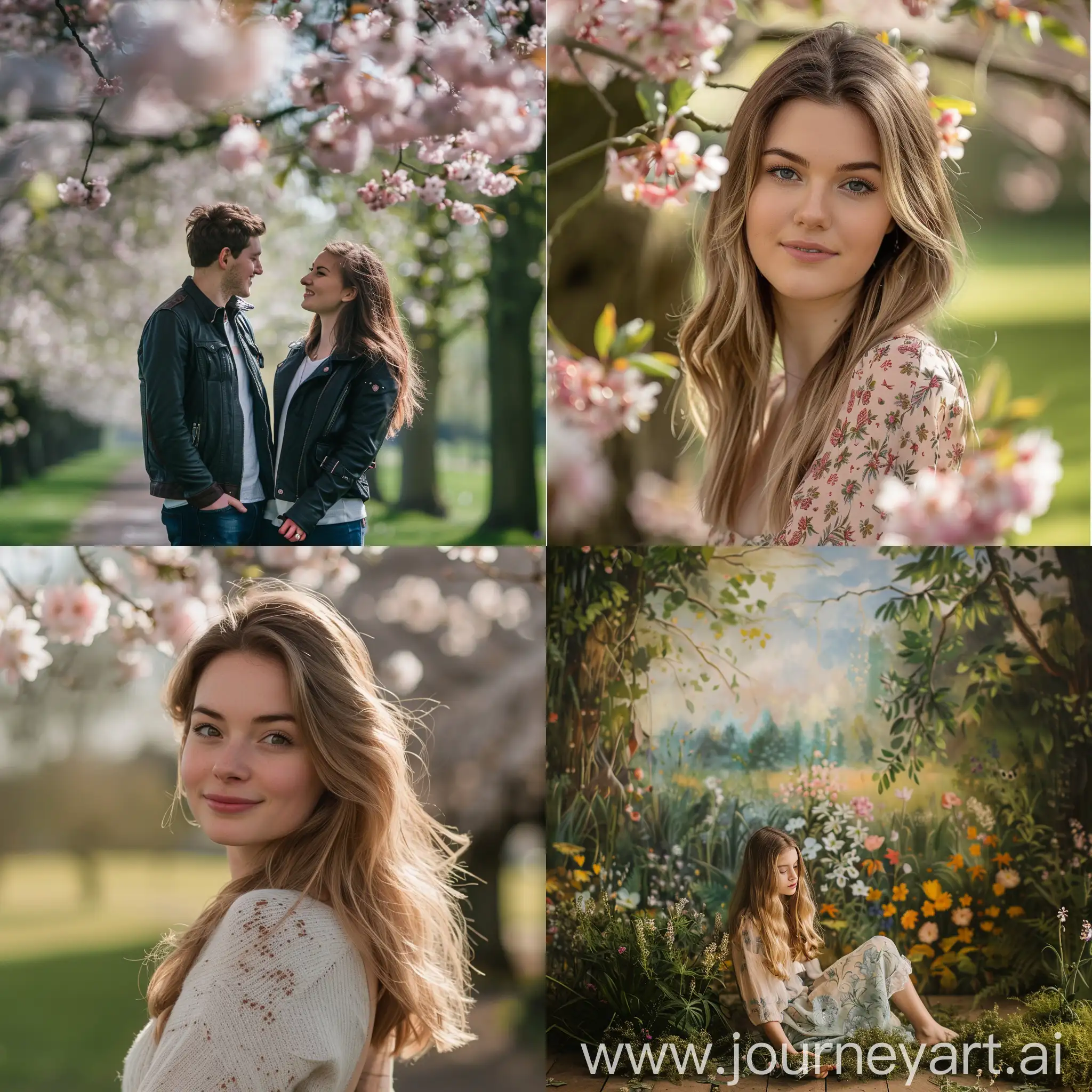 Create backgrounds for advertising spring photo shoots Design, realistic photo Photo Session in Leamington Spa, in a park , 