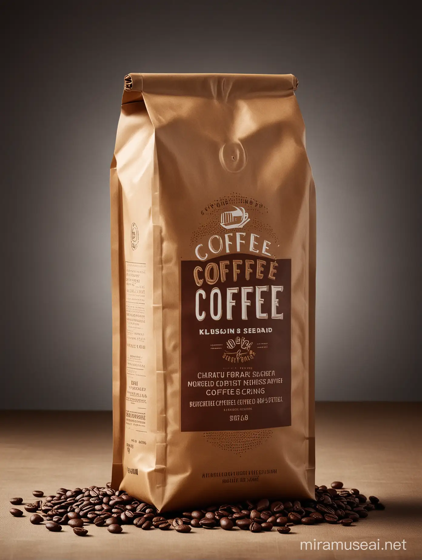 Studio Product Photography Packaged Coffee with Graphic Design