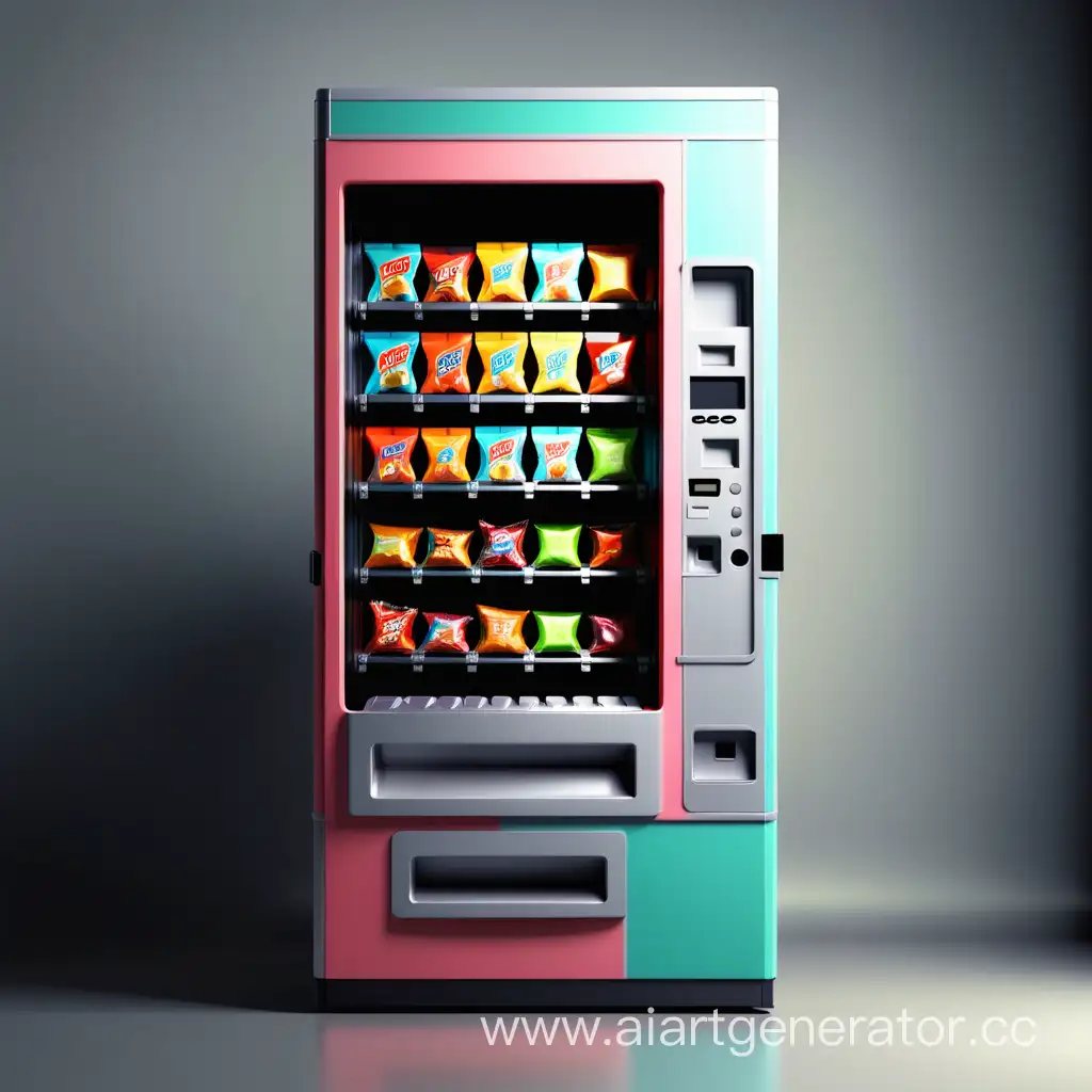 Colorful-Vending-Machine-on-Plain-Background