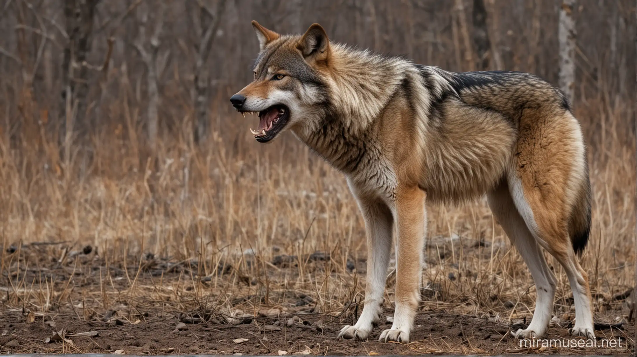 волк скалит зубы
полный рост
агрессия
угроза
ночь 