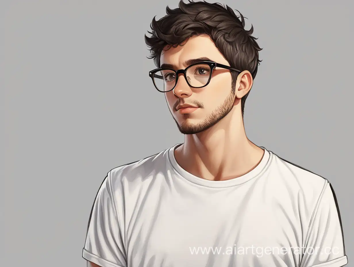 Stylish-Young-Man-with-Glasses-and-Short-Beard-in-Casual-Attire