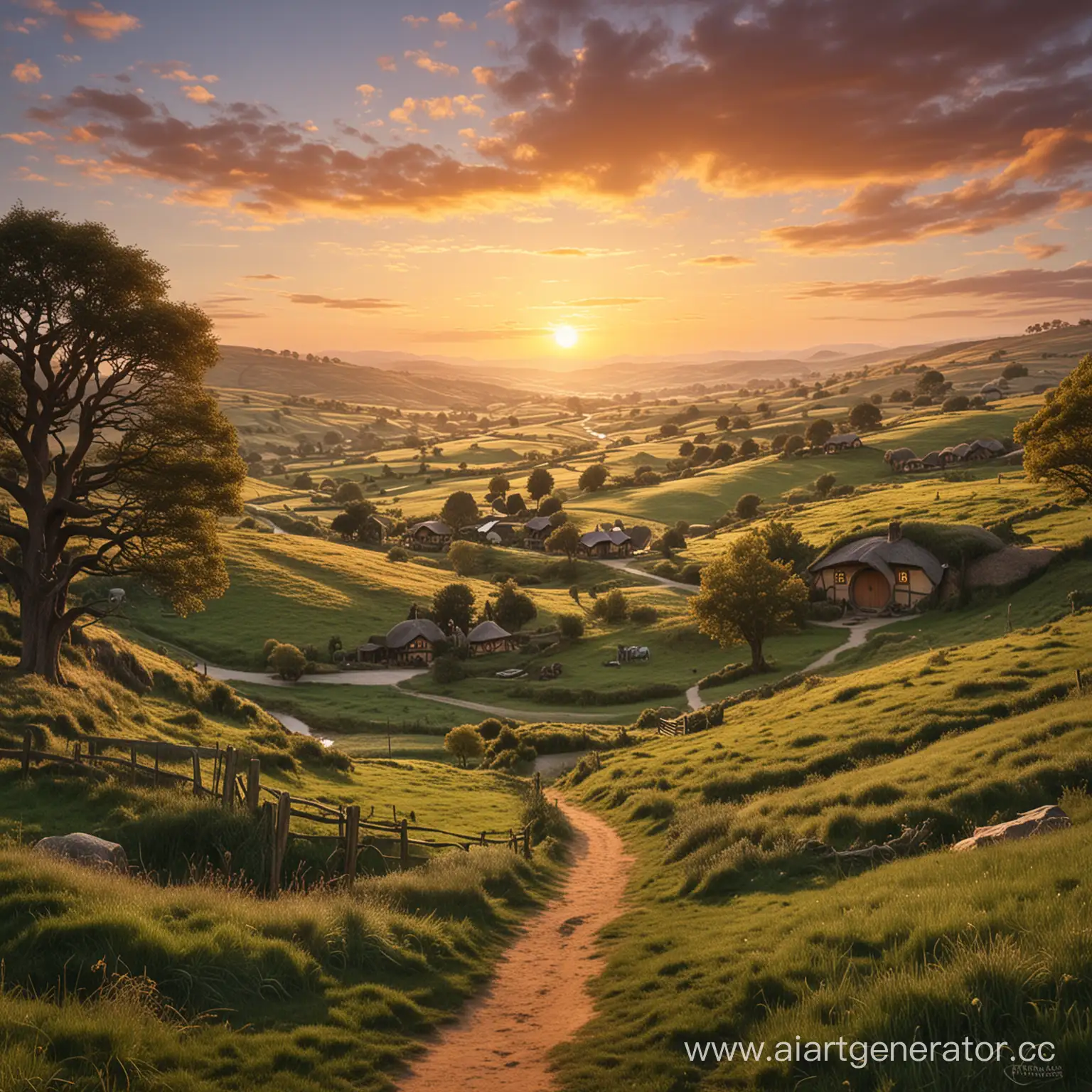 Tranquil-Sunset-Over-the-Idyllic-Shire-Landscape