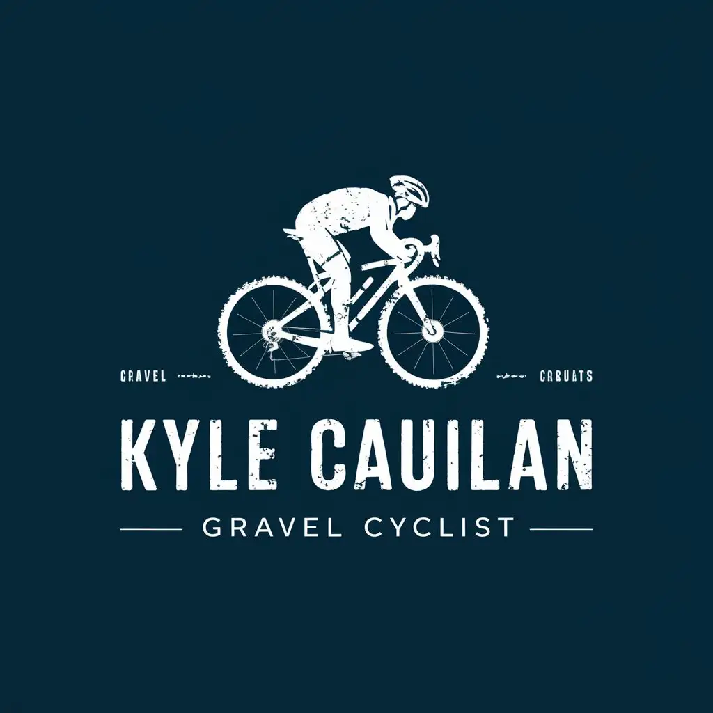 logo, Gravel Cyclist, with the text "Kyle Cauilan", typography, be used in Sports Fitness industry
