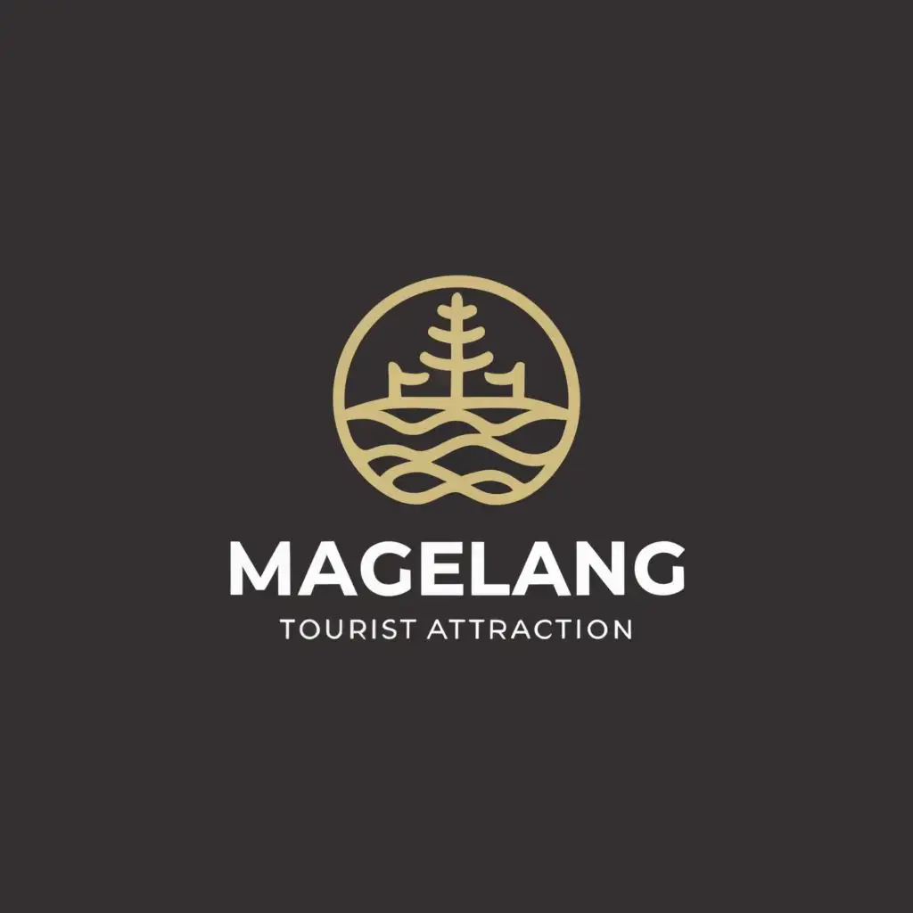 a logo design,with the text "simple abstract logo for tourist attraction with forest and river element", main symbol:Magelang,Moderate,be used in Travel industry,clear background