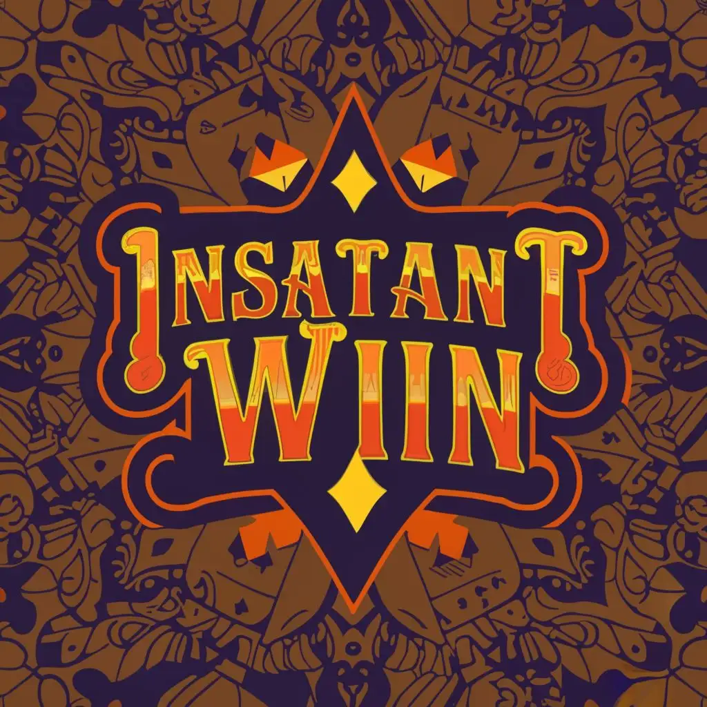a logo design,with the text "InstantWin", main symbol:Indian money, gambling, orange. India country,Moderate,be used in Finance industry,clear background