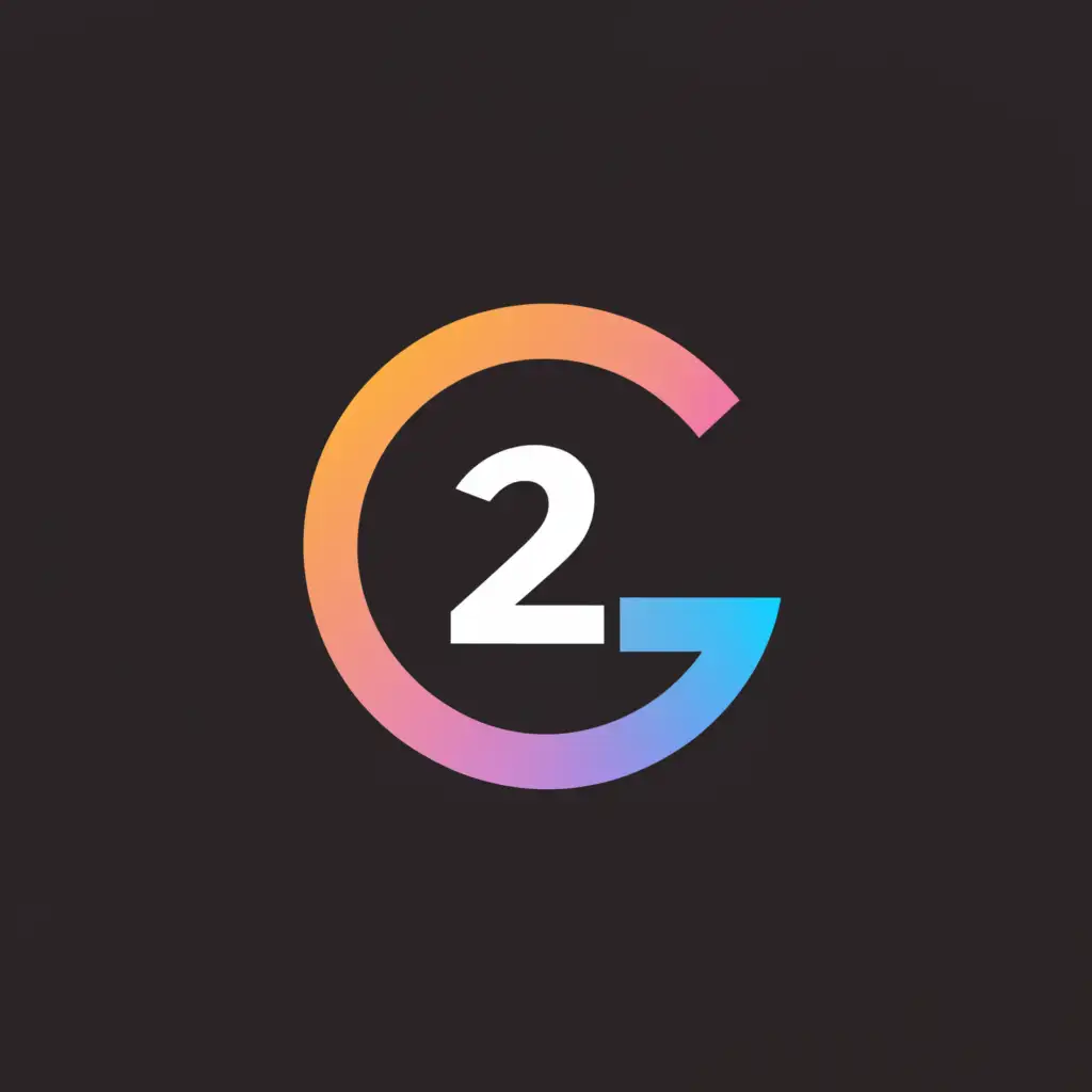a logo design,with the text "2", main symbol:2,Moderate,be used in Education industry,clear background