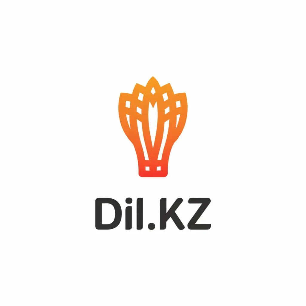 a logo design,with the text "DIL.KZ", main symbol:baloon,complex,clear background