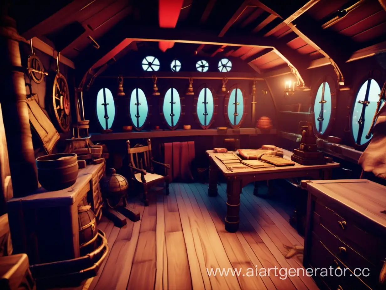 Vampirethemed-Captains-Cabin-in-Sea-of-Thieves-Style