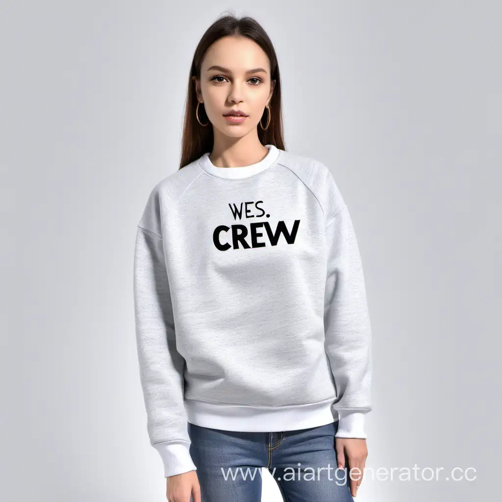 Comfortable-Casual-Sweatshirt-with-WES-Crew-Inscription