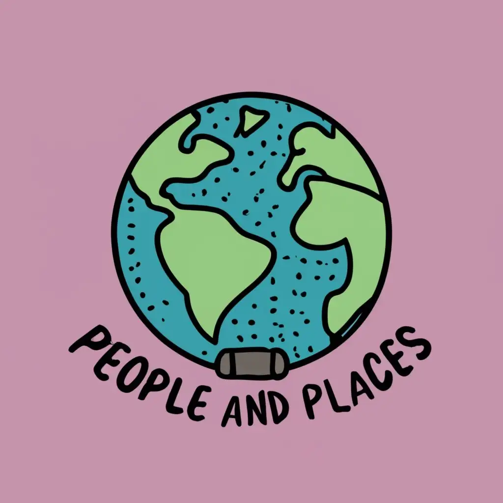 LOGO-Design-For-People-and-Places-Podcast-EarthInspired-Microphone-Emblem-for-Mihaela-Ghitas-Educational-Platform