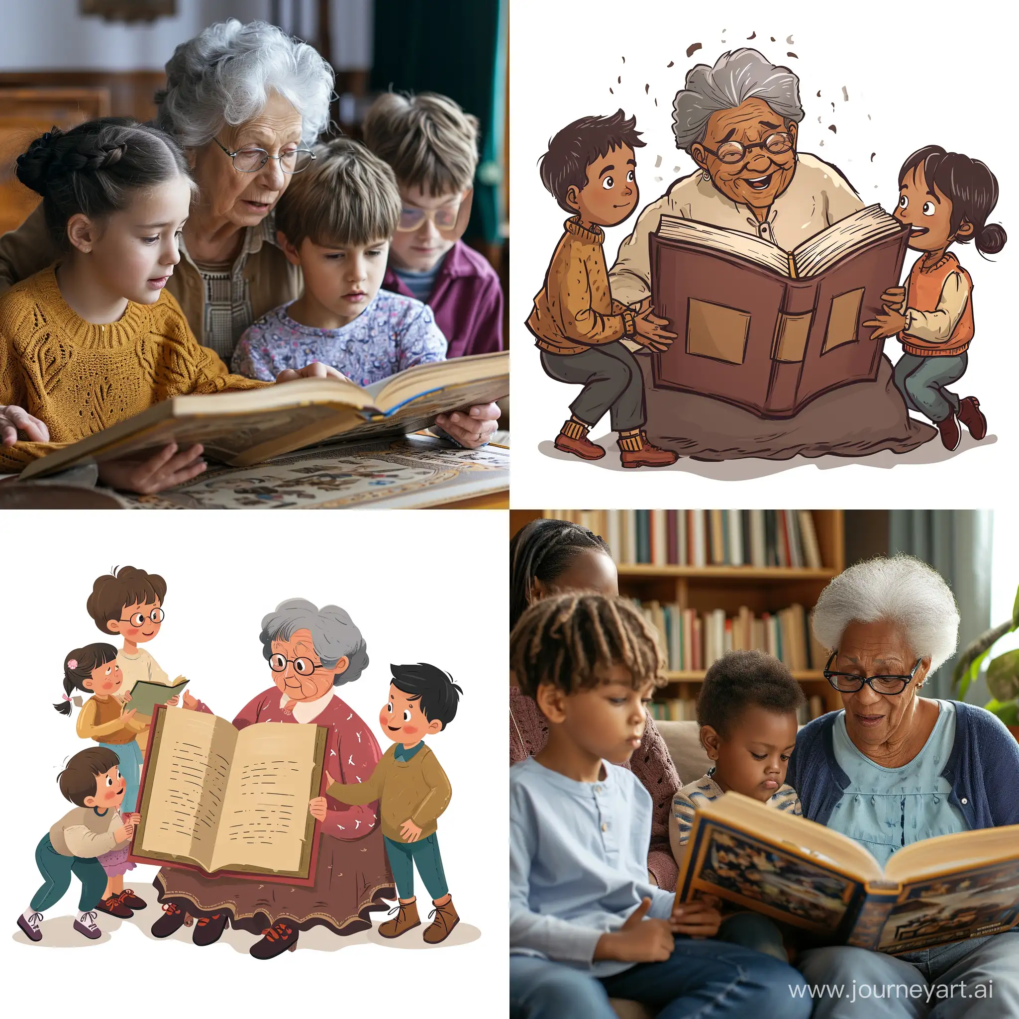 Multigenerational-Storytelling-Moment-with-Grandmother-Reading-Big-Book