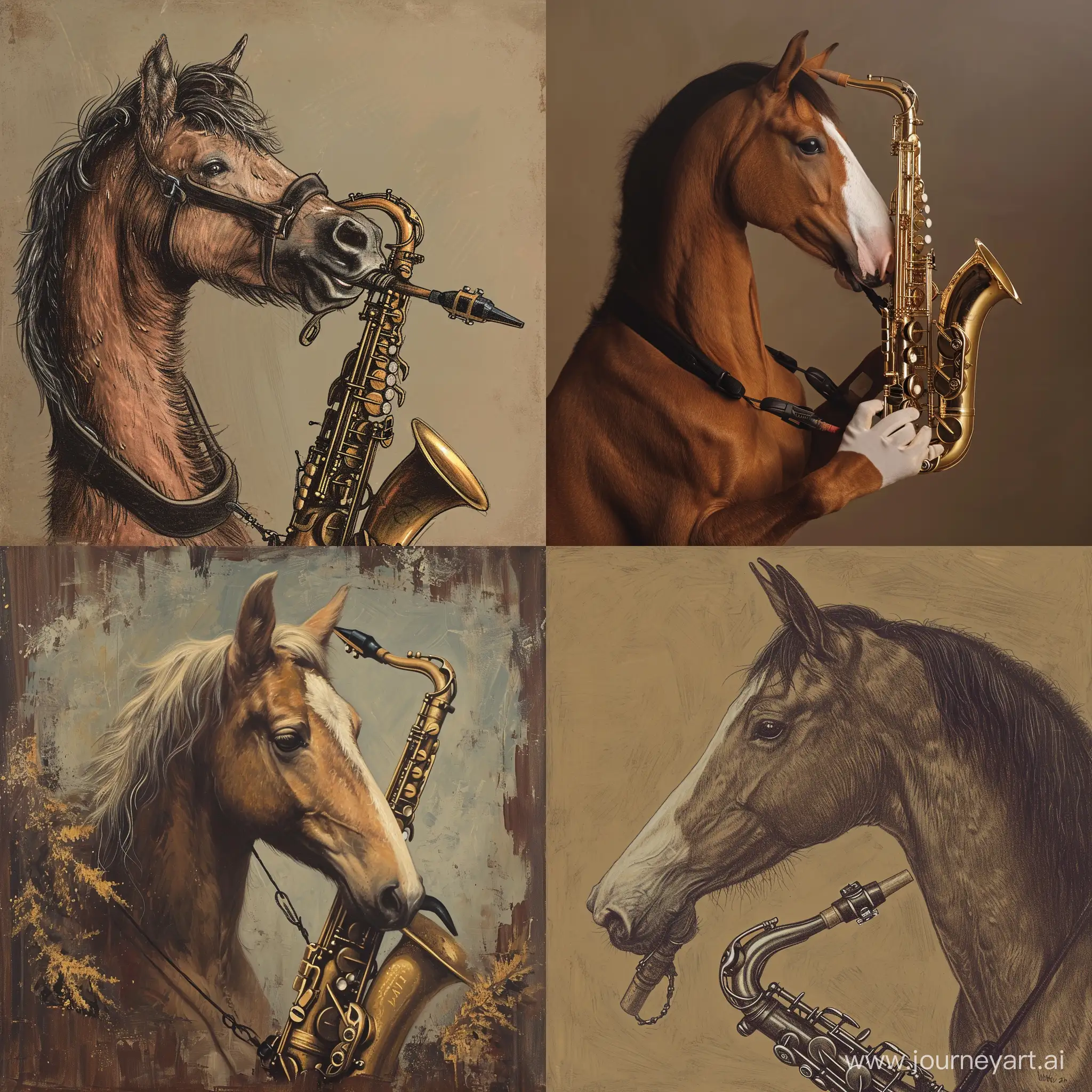 Лошадь, играющая на саксофоне